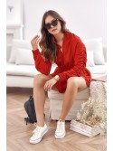 Tracksuit set, skirt, sweatshirt, red FI609 - Online store - Boutique